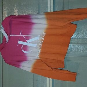 Like New M Calvin Klein Orange Mid Hoodie